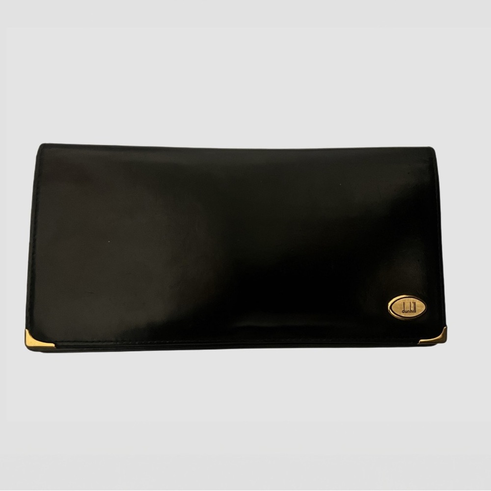 Alfred Dunhill Black Long Leather Wallet, EUC